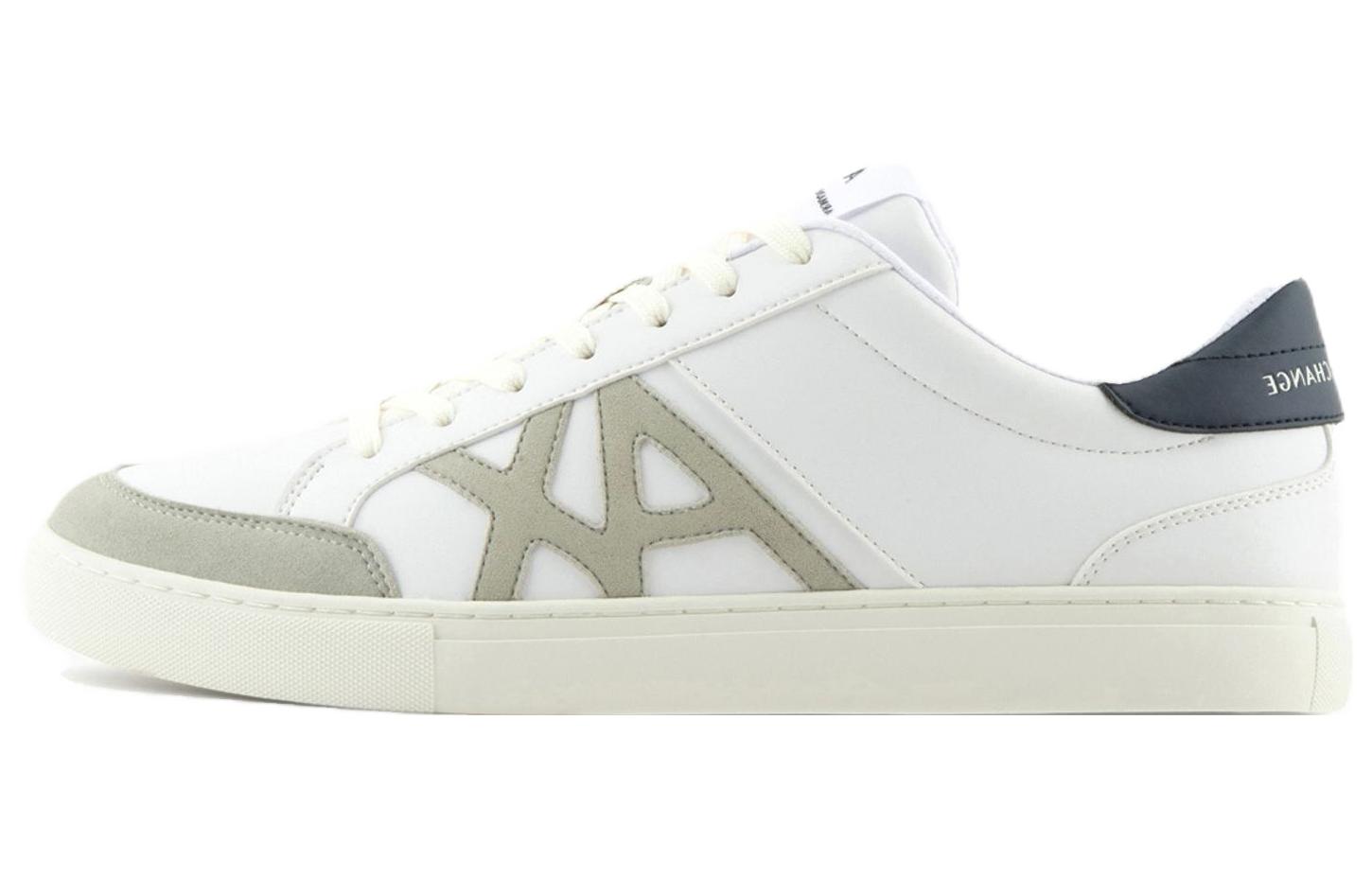 Armani Exchange Low Top Lace-up Sneakers 'White Suede'