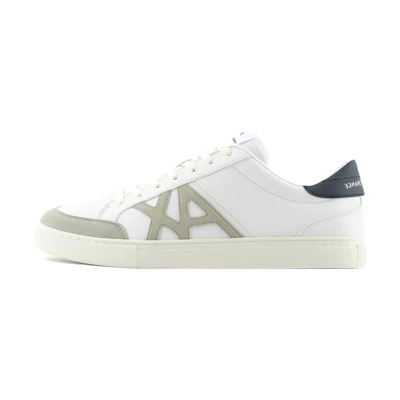 Armani Exchange Low Top Lace-up Sneakers 'White Suede'