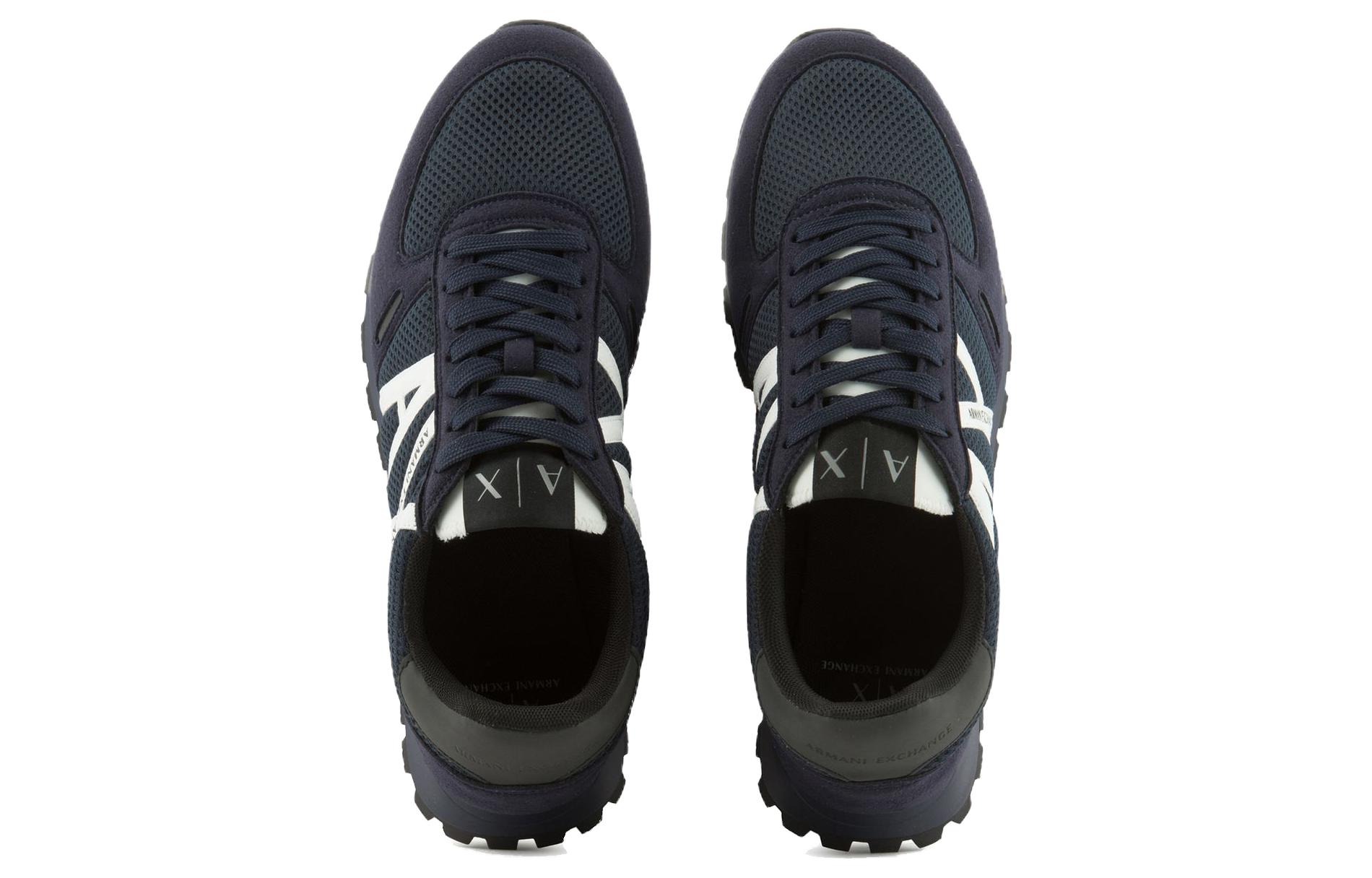 Lookbook 아르마니 익스체인지 네이비 로우탑 스니커즈 XUX169XV6601N151