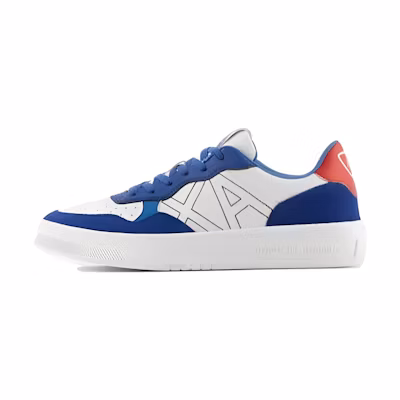 Armani Exchange Low Top Leather Sneakers 'Blue Lace-Up'
