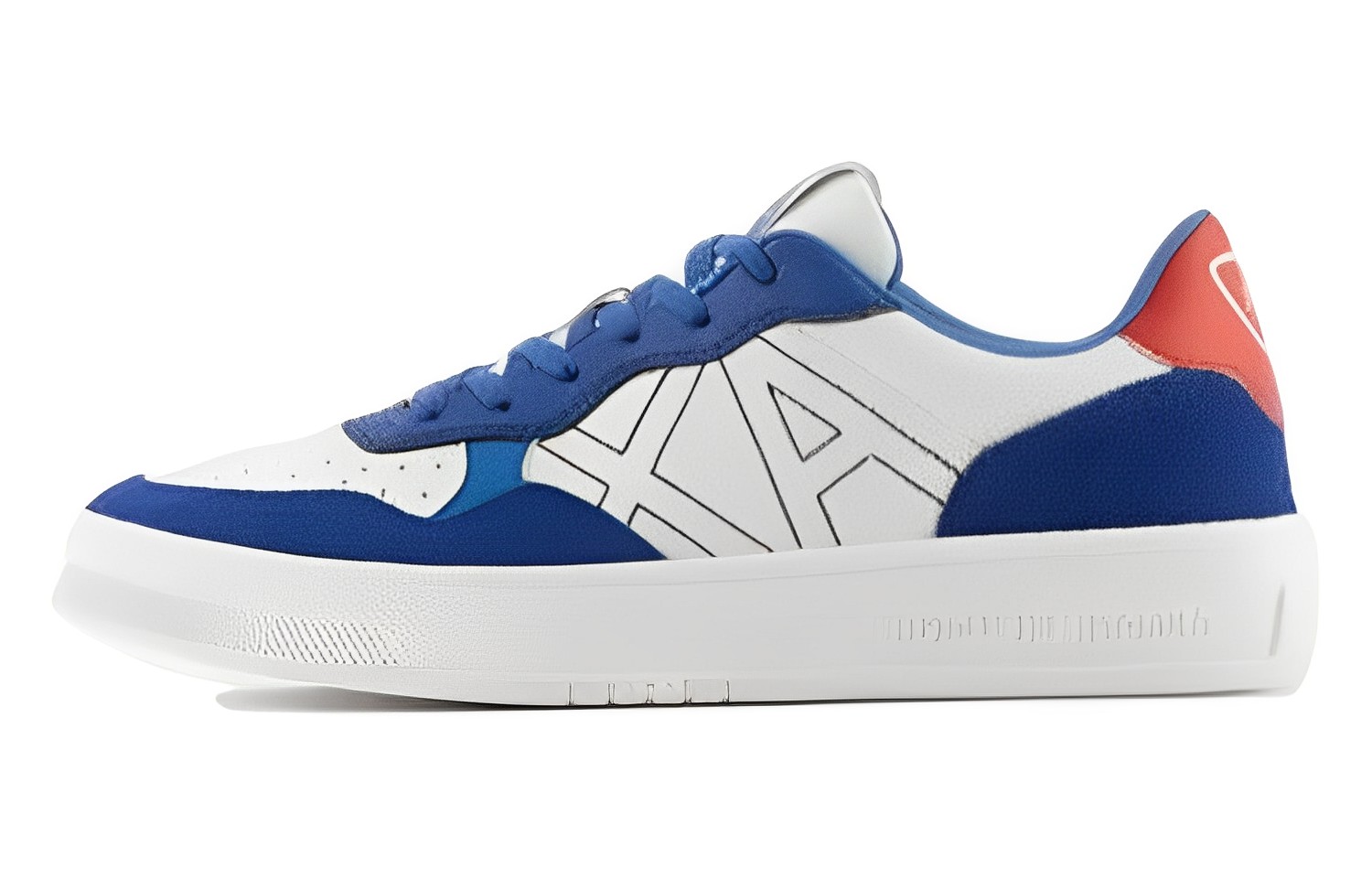 Armani Exchange Low Top Leather Sneakers 'Blue Lace-Up' XUX148XV6011S535