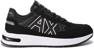 阿玛尼Exchange黑色织物补丁低帮运动鞋 XUX090XV27600002 Order 阿玛尼Exchange黑色织物补丁低帮运动鞋 XUX090XV27600002