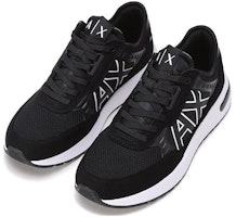 阿玛尼Exchange黑色织物补丁低帮运动鞋 XUX090XV27600002 Lookbook 阿玛尼Exchange黑色织物补丁低帮运动鞋 XUX090XV27600002