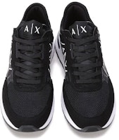 阿玛尼Exchange黑色织物补丁低帮运动鞋 XUX090XV27600002 Shop 阿玛尼Exchange黑色织物补丁低帮运动鞋 XUX090XV27600002