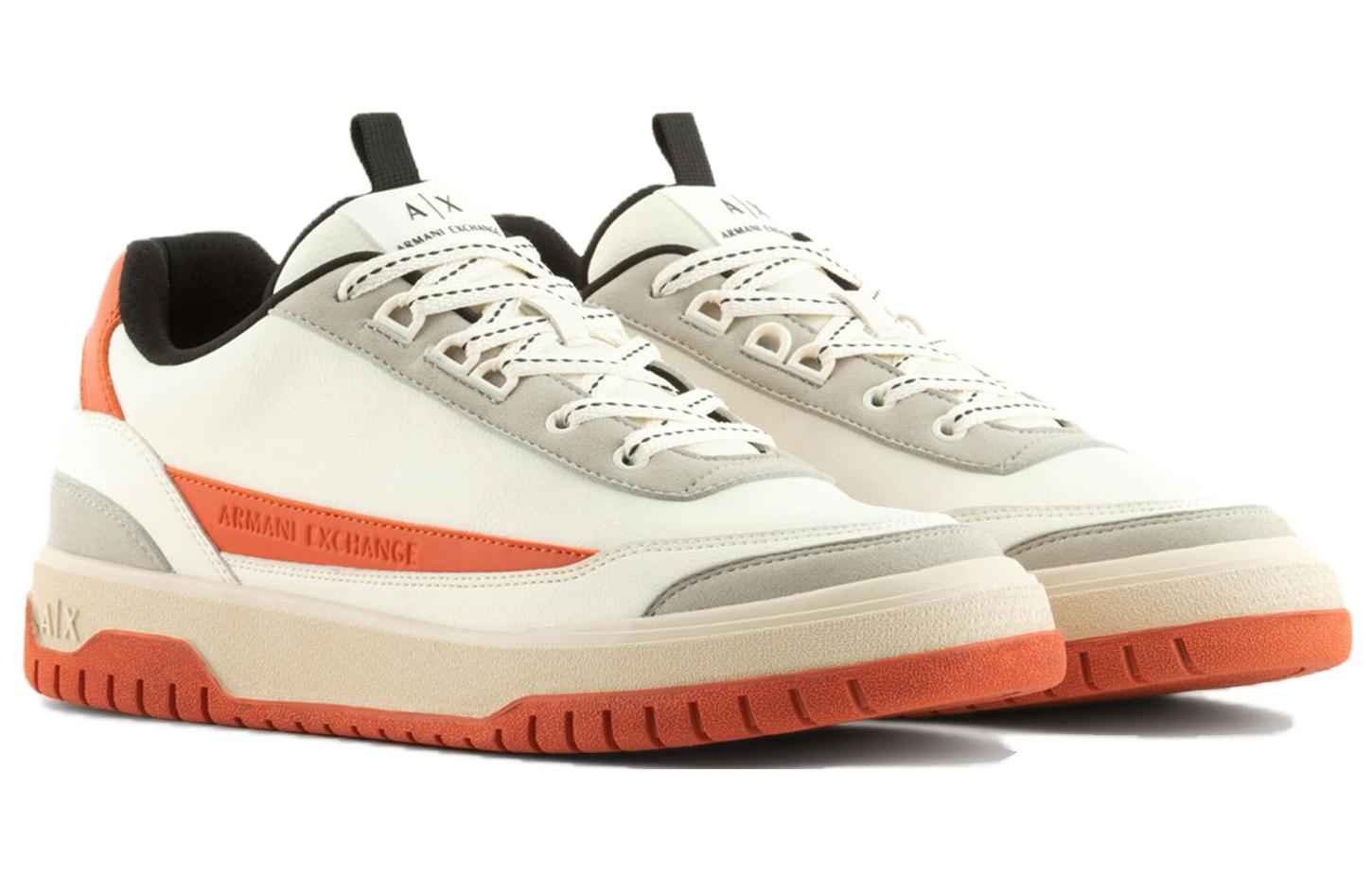 Armani Exchange Low Top Sneaker 'White Orange' 圖 2