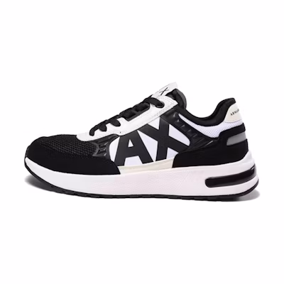 Armani Exchange Low-Top Sneakers 'Black Patch Logo'