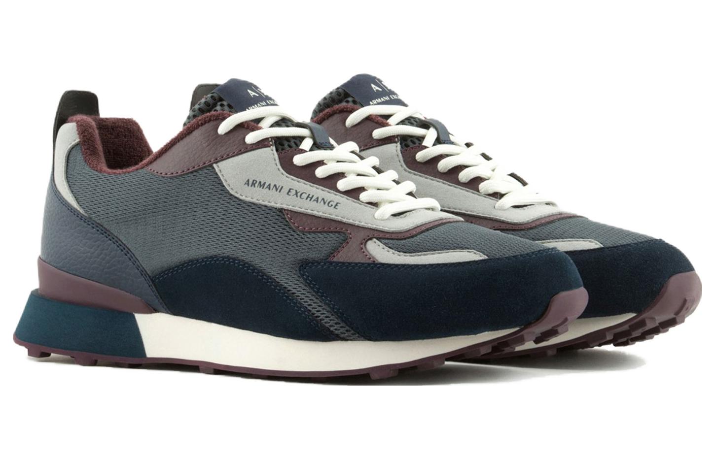 Armani Exchange Low-Top Sneakers 'Simple Blue' 圖 3