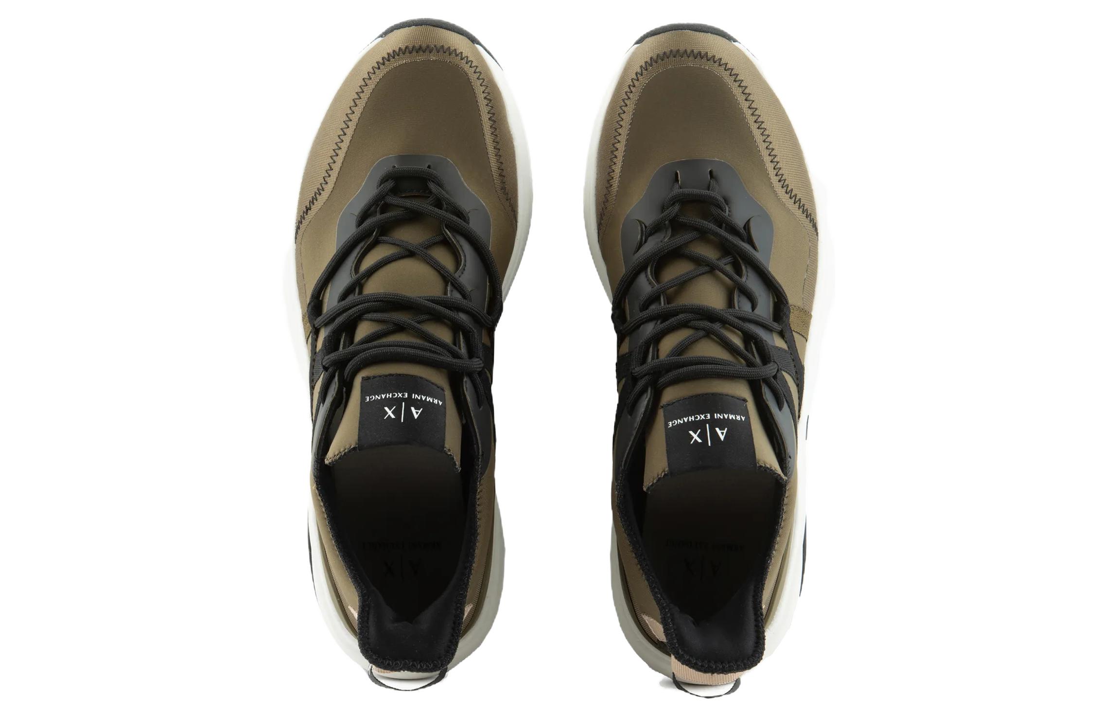 Lookbook Armani Exchange 绿色厚底低帮鞋 XUX187XV7741Q482