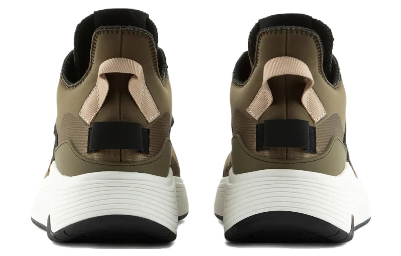 Shop Armani Exchange 绿色厚底低帮鞋 XUX187XV7741Q482