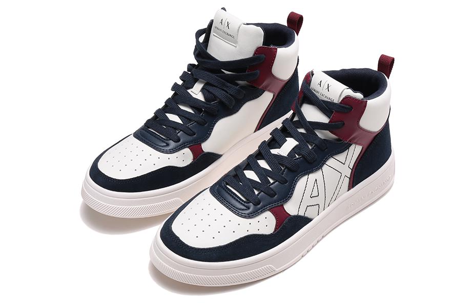 Armani Exchange Mid Top Lace-up 'Fashion White Blue' 圖 3