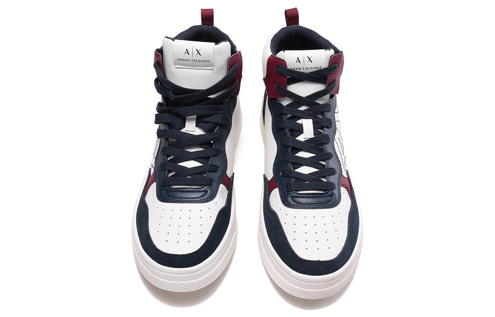 Armani Exchange Mid Top Lace-up 'Fashion White Blue' 圖 4