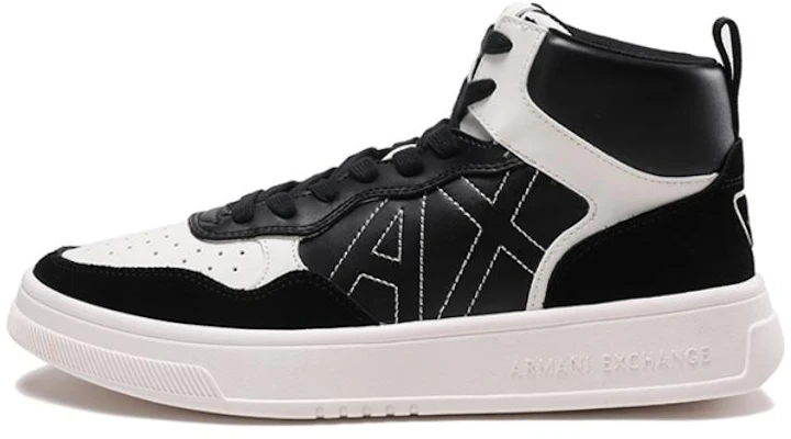 阿玛尼交流 中帮系带時尚板鞋 男款 黑白色 Buy 阿玛尼交流 中帮系带時尚板鞋 男款 黑白色