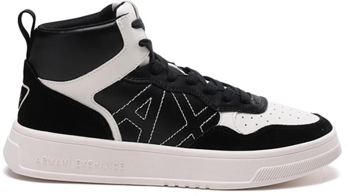 Armani Exchange Kasut Bertali Mid Top 'Hitam Putih' XUZ040XV601K001 Order Armani Exchange Kasut Bertali Mid Top 'Hitam Putih' XUZ040XV601K001