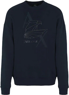 Armani Exchange 深藍字母圖案長袖圓領運動衫 6RZMAM-ZJ9KZ-1510 Order Armani Exchange 深藍字母圖案長袖圓領運動衫 6RZMAM-ZJ9KZ-1510
