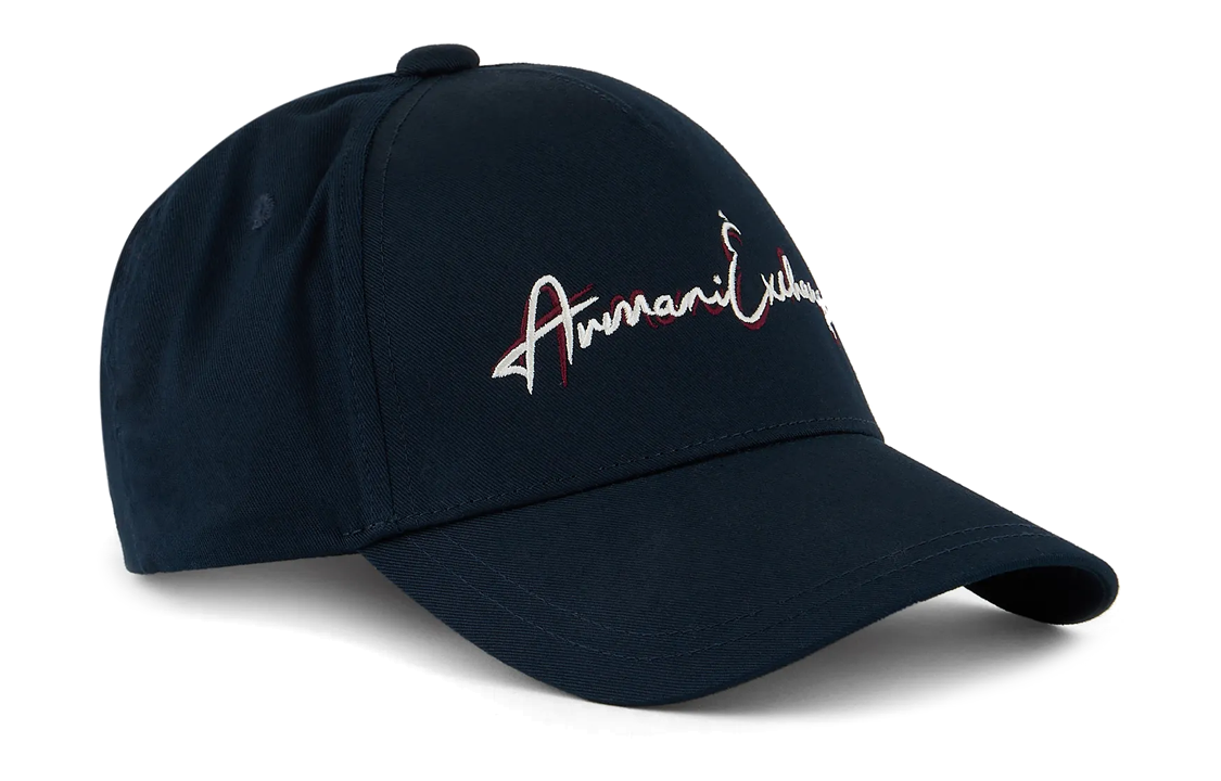 Armani Exchange Navy Blue Logo Baseball Cap Unisex Couples' Style. 9542173F119159336