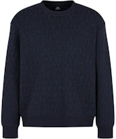 Armani Exchange Navy Blue Logo Print Pullover Crewneck Sweatshirt FW24 6DZMJK-ZJZGZ-55JW Armani Exchange Navy Blue Logo Print Pullover Crewneck Sweatshirt FW24 6DZMJK-ZJZGZ-55JW