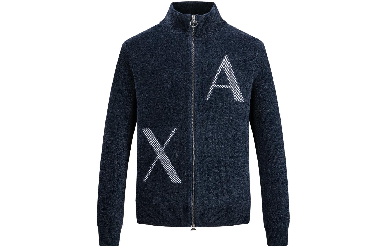 Armani Exchange Navy High-Neck Logo Jacket 6RZE2B-ZM3HZ-1510