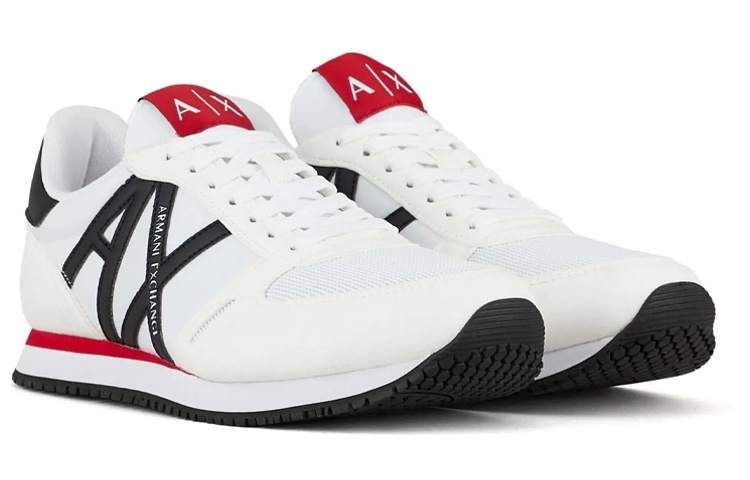 Lookbook 아르마니 익스체인지 나일론 레이스업 (화이트/블랙/레드) XUX017XCC681K488