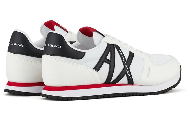 Shop 아르마니 익스체인지 나일론 레이스업 (화이트/블랙/레드) XUX017XCC681K488