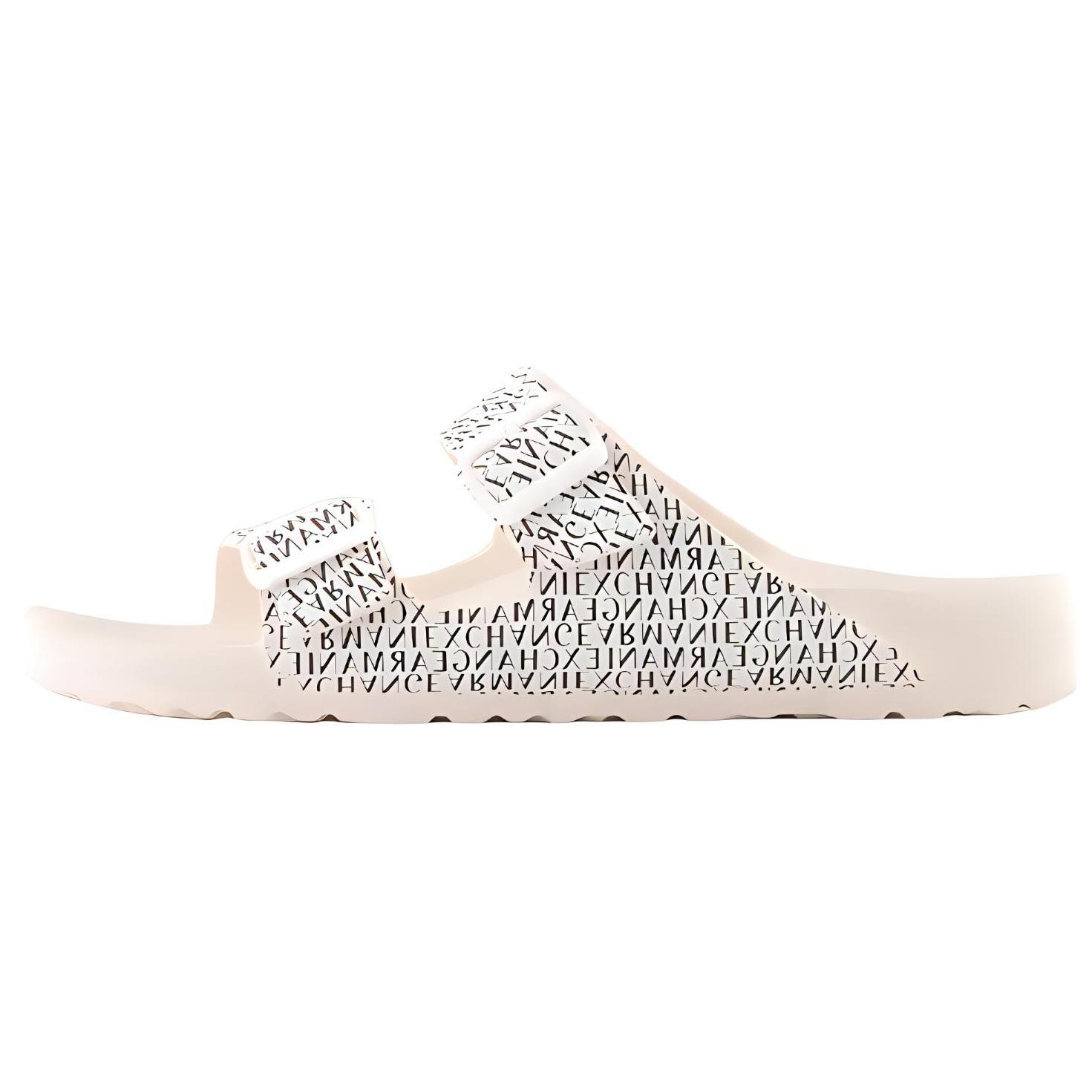 Armani Exchange Open Toe Buckle Sandal 'Black White' XUP006XV6731R326