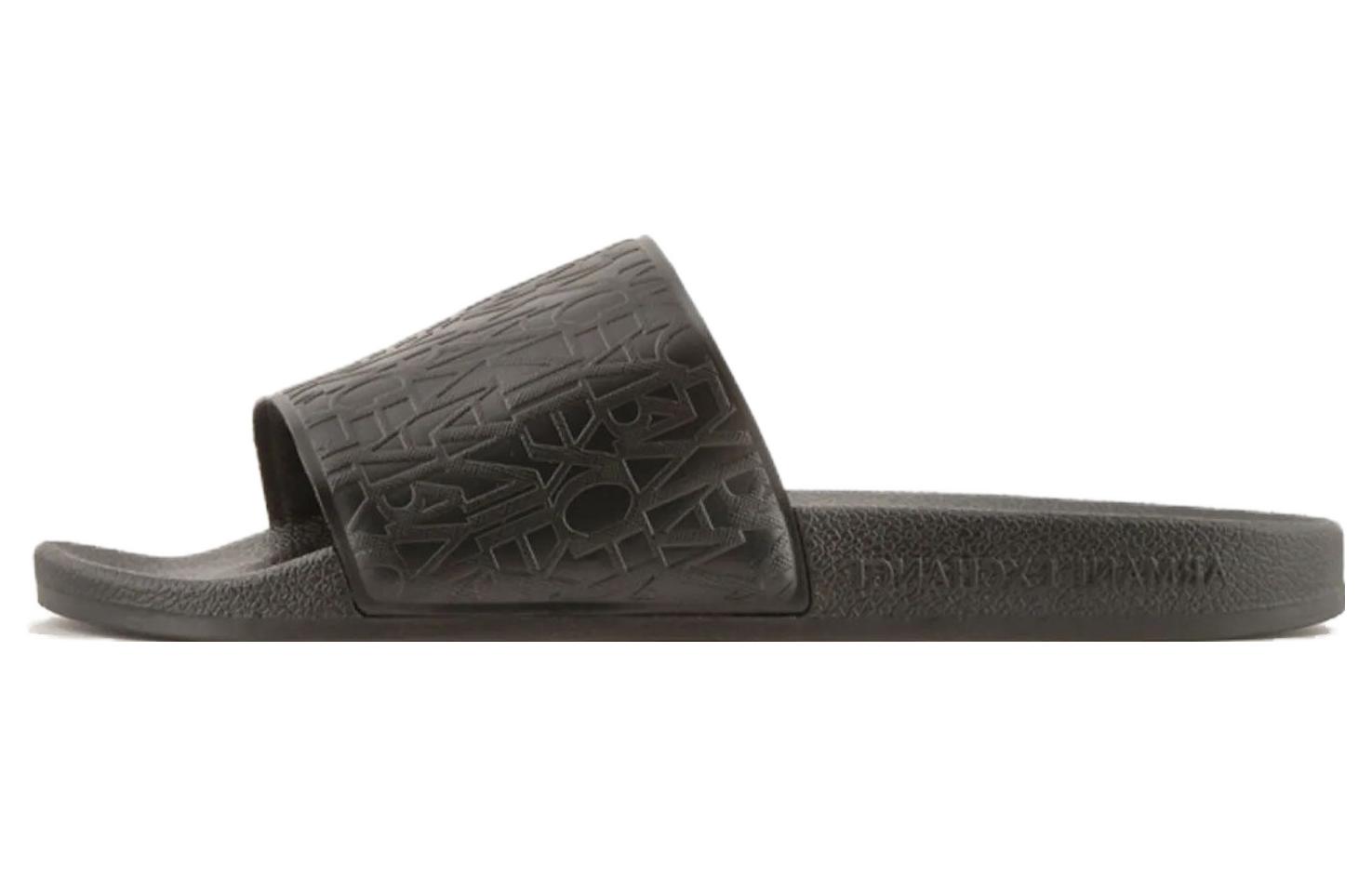 Armani Exchange Open Toe Slide 'Black'