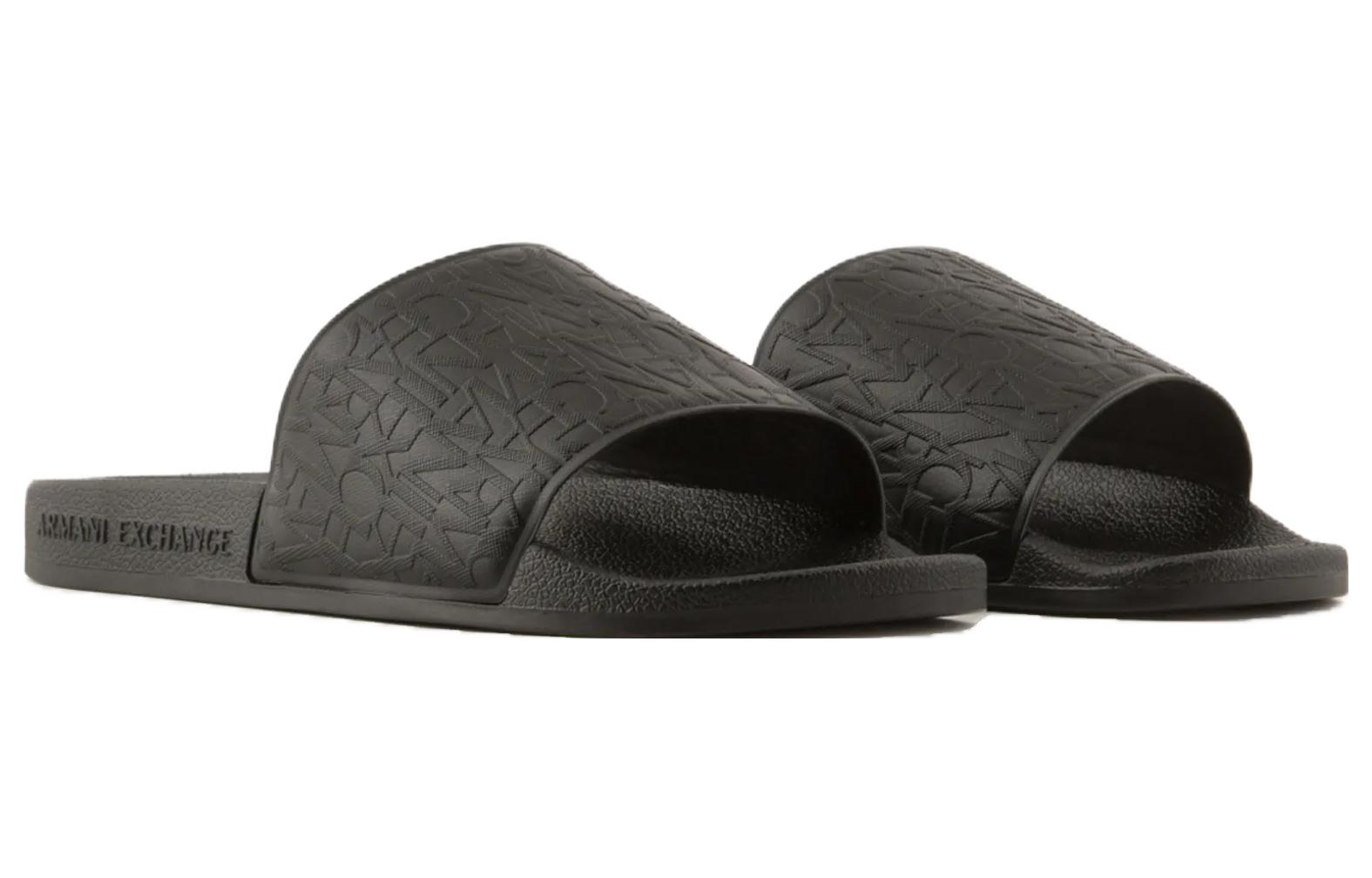 Armani Exchange Open Toe Slide 'Black' 圖 3