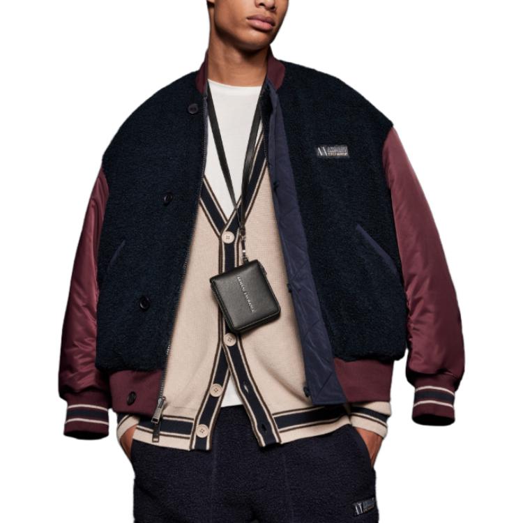 Details for Armani Exchange 雙面配色拼接字母棉外套 海軍藍. 6RZB27-ZNJ7Z-45AG