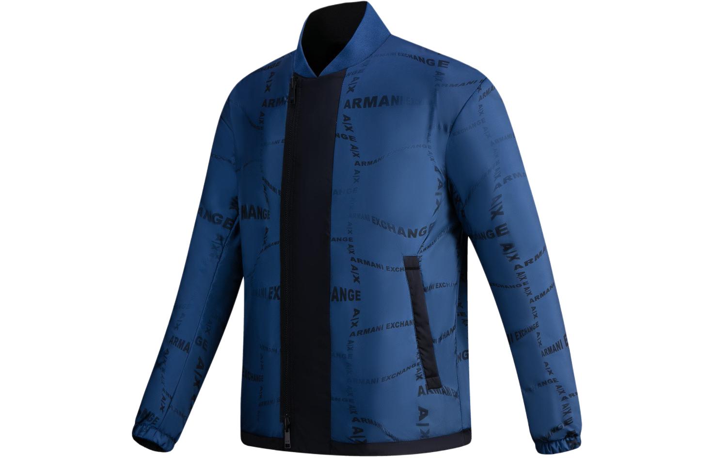 Sizing Armani Exchange 雙面徽章領海軍藍拉鍊外套 - SS23 3RZB04-ZNKRZ-65AD