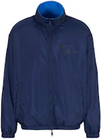 Armani Exchange Reversible Logo Print High-Collar Jacket Navy Blue - SS24 3DZB45-ZNKRZ-65BG Armani Exchange Reversible Logo Print High-Collar Jacket Navy Blue - SS24 3DZB45-ZNKRZ-65BG