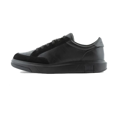 Armani Exchange Simple Lace-Up Low Top 'Black'