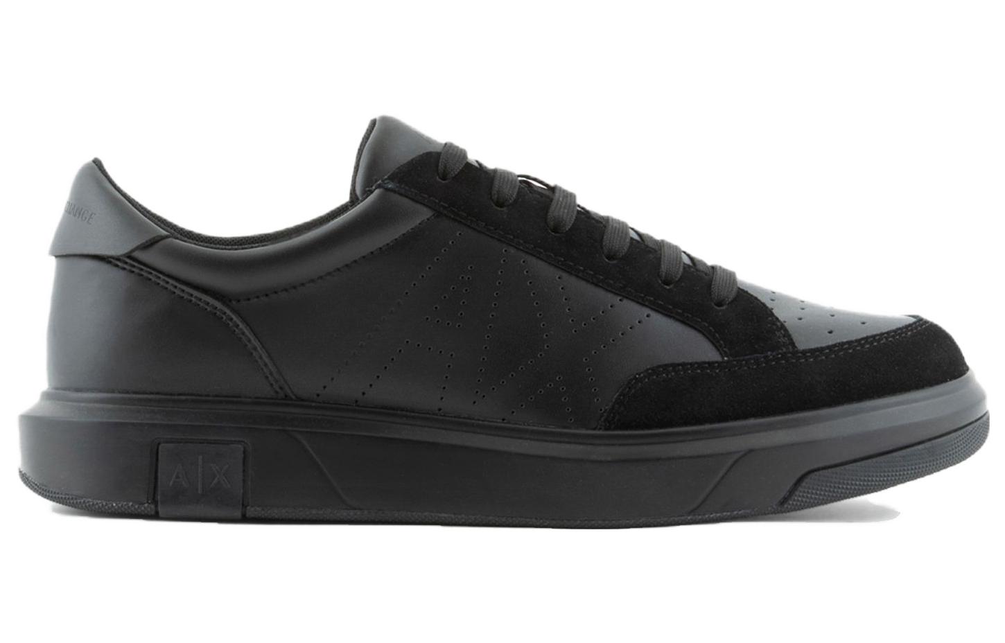 Armani Exchange Simple Lace-Up Low Top 'Black' 圖 2