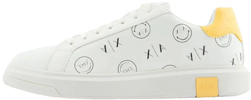 Armani Exchange Smileyworld x Leather Low-Top Sneakers 'White' XUX147-XV600-1S058 Armani Exchange Smileyworld x Leather Low-Top Sneakers 'White' XUX147-XV600-1S058