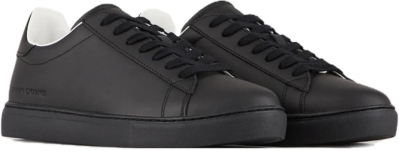 ARMANI EXCHANGE 阿玛尼 牛皮 运动 低帮 板鞋 男款 黑色 Order ARMANI EXCHANGE 阿玛尼 牛皮 运动 低帮 板鞋 男款 黑色