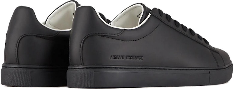 ARMANI EXCHANGE 阿玛尼 牛皮 运动 低帮 板鞋 男款 黑色 Lookbook ARMANI EXCHANGE 阿玛尼 牛皮 运动 低帮 板鞋 男款 黑色