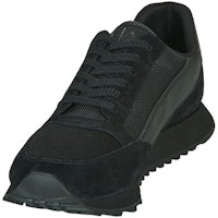 Armani Exchange 低帮运动鞋 '黑色皮革网面' XUX083XV263K001 Shop Armani Exchange 低帮运动鞋 '黑色皮革网面' XUX083XV263K001