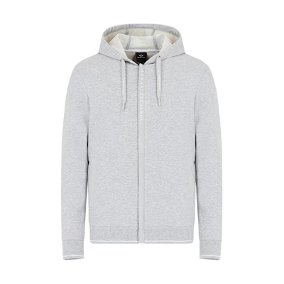 Armani Exchange Solid Color Hoodie Zip Jacket - Gray 8NZM82-ZJH3Z-3901
