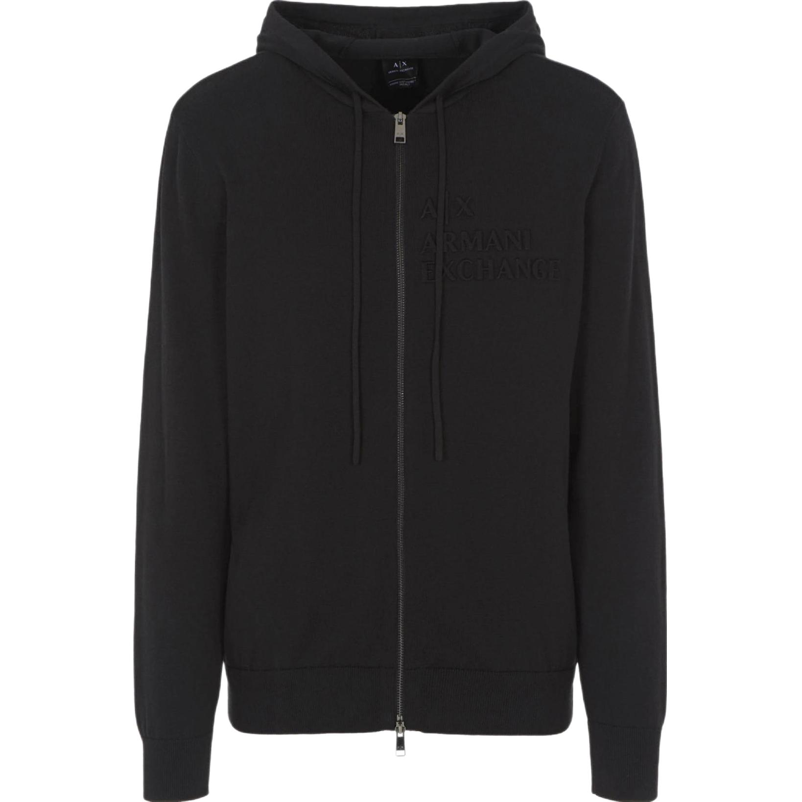 Armani Exchange Solid Color Zip-Up Hooded Casual Jacket 6RZE1BZ-MX8Z1-1200