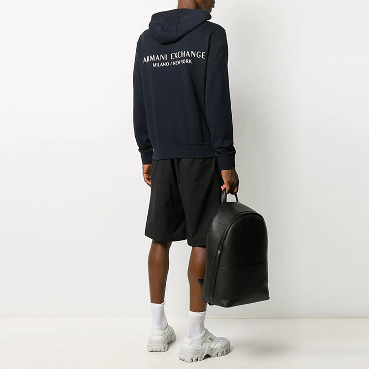 Details for Armani Exchange 寶藍色休閒連帽Logo衛衣 8NZM94-ZJKRZ-1510