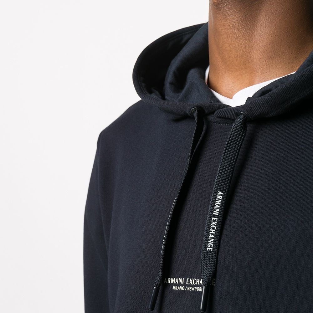 Sizing Armani Exchange 寶藍色休閒連帽Logo衛衣 8NZM94-ZJKRZ-1510