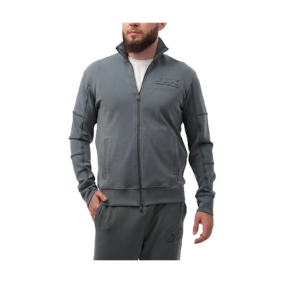 Armani Exchange Solid Stand Collar Zip Jacket Grey 3DZMHF-ZJUBZ-1839