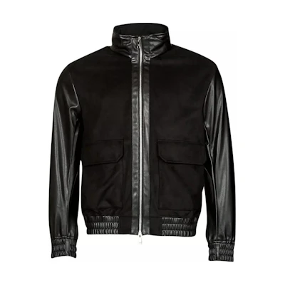 Armani Exchange Solid Zip-Up High-Neck Jacket Black 3LZB02-ZE1CZ-1200