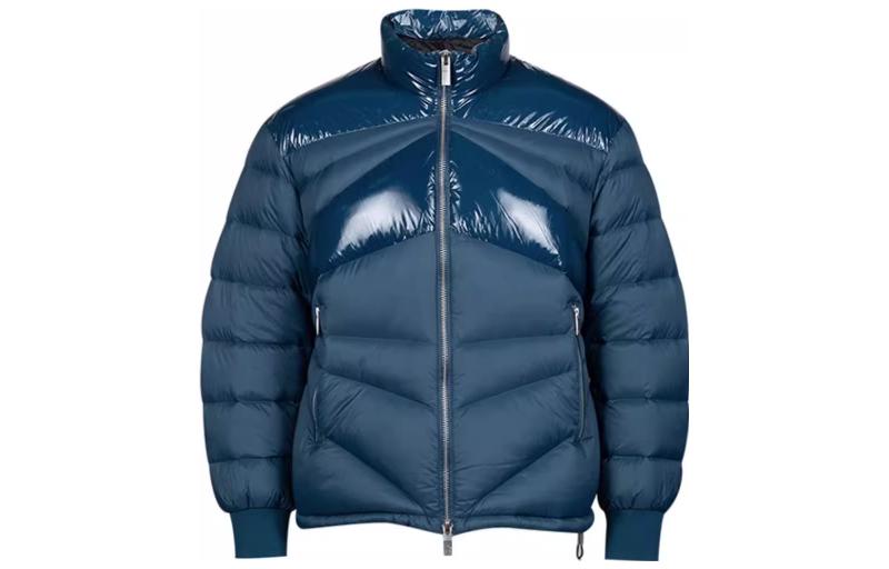 Armani Exchange Solid Zip-Up Jacket with Stand Collar - Blue 6RZBL4-ZN2RZ-15CR