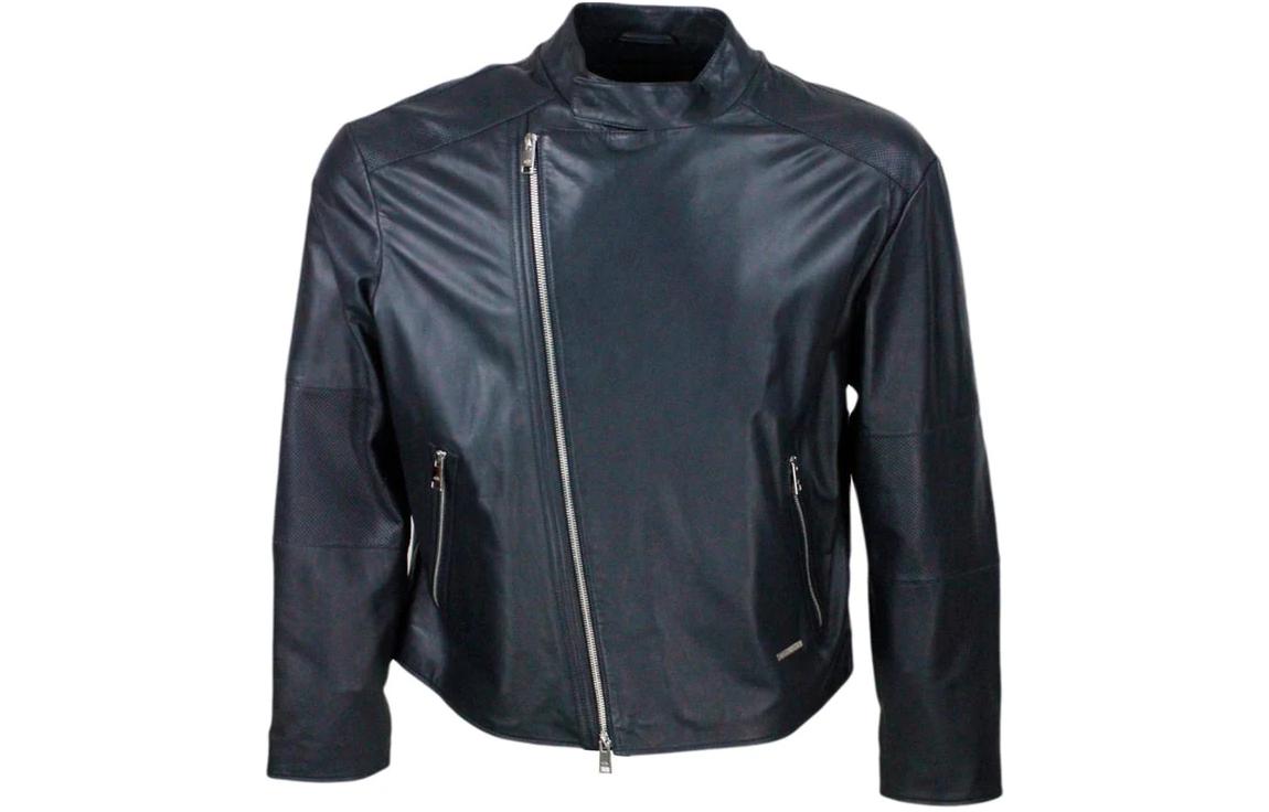 Armani Exchange Solid Zip Jacket, Stand Collar, Navy Blue E39R72-F9P72-922