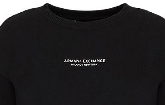 阿玛尼AX SS22黑色长袖连衣裙带标志印花 8NYA88-YJE5Z-1200 Details for 阿玛尼AX SS22黑色长袖连衣裙带标志印花 8NYA88-YJE5Z-1200