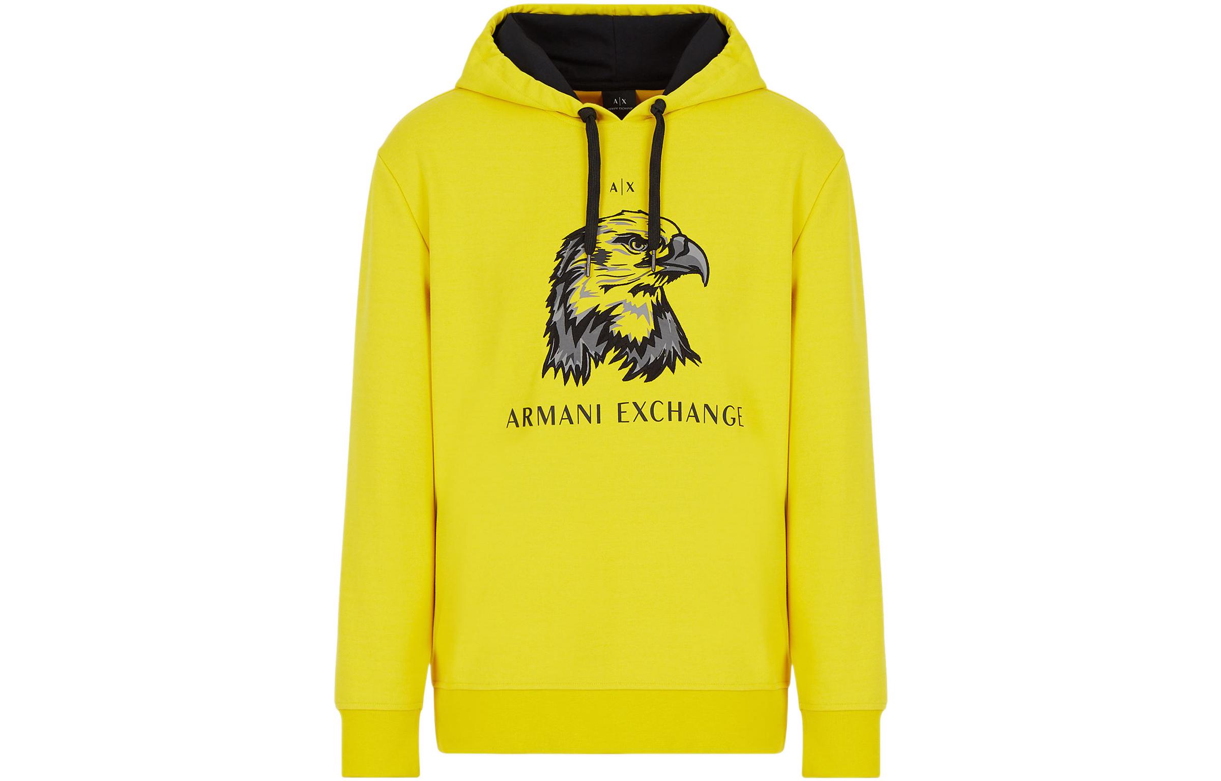 Armani Exchange SS22 Embroidered Animal Logo Sweatshirt Yellow 3LZMAQ-ZJ5UZ-1683