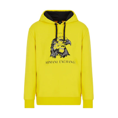 Armani Exchange SS22 Embroidered Animal Logo Sweatshirt Yellow 3LZMAQ-ZJ5UZ-1683