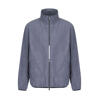 Armani Exchange SS22 Gray Stand Collar Zip-Up Bomber Jacket 3LZB09-ZNIDZ-2918
