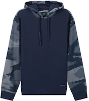 Armani Exchange SS22 Navy Blue Camouflage Colorblock Hoodie 3LZMHA-ZJEFZ-25BE Armani Exchange SS22 Navy Blue Camouflage Colorblock Hoodie 3LZMHA-ZJEFZ-25BE