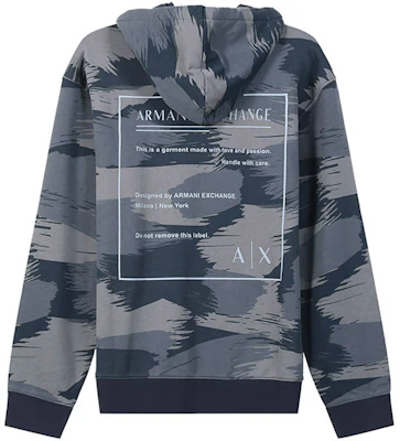 Armani Exchange SS22 海軍藍迷彩拼接連帽上衣 3LZMHA-ZJEFZ-25BE Lookbook Armani Exchange SS22 海軍藍迷彩拼接連帽上衣 3LZMHA-ZJEFZ-25BE