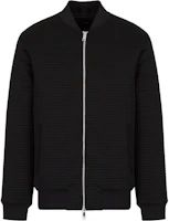 Armani Exchange SS22 Solid Black Bomber Jacket with Baseball Collar 3LZBFW-ZJY8Z-1200 Armani Exchange SS22 Solid Black Bomber Jacket with Baseball Collar 3LZBFW-ZJY8Z-1200